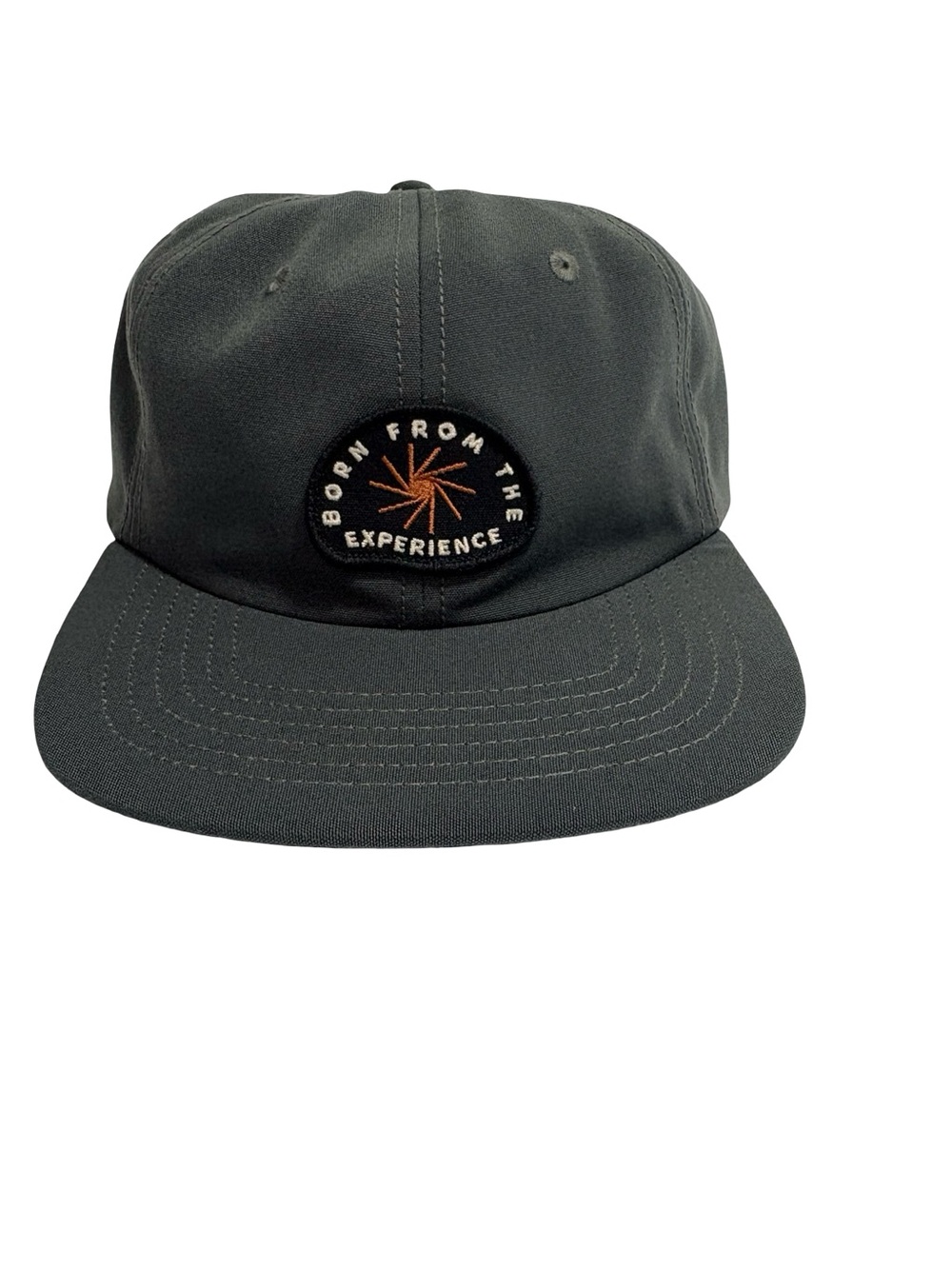 prAna Gazin Patch Hat Black Snapback Flat Brim UPF 50+ NWT Unisex Outdoor Hiking